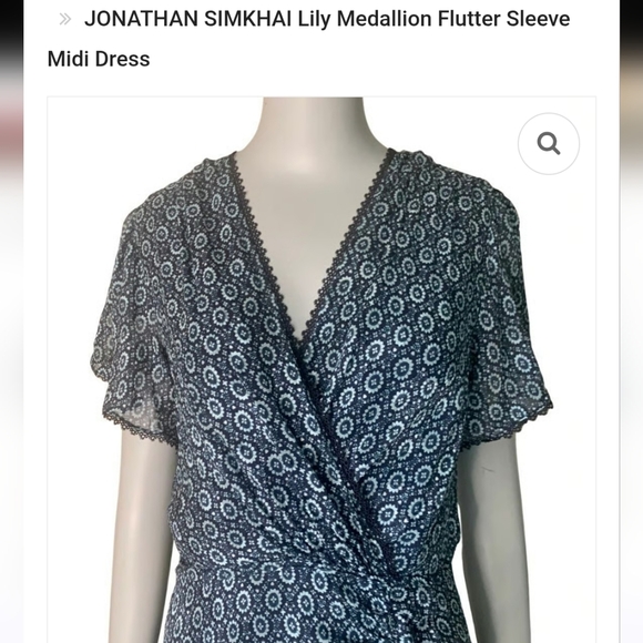 [8]Jonathan Simkhai Silk Blend Dress - Picture 4 of 13